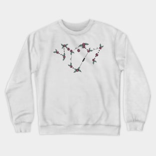 Phoenix Constellation Roses and Hearts Doodle Crewneck Sweatshirt